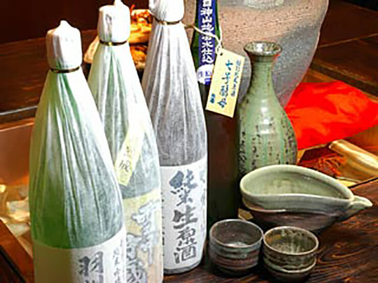 『北鹿』や『鳥海山』など、秋田の地酒を取りそろえています