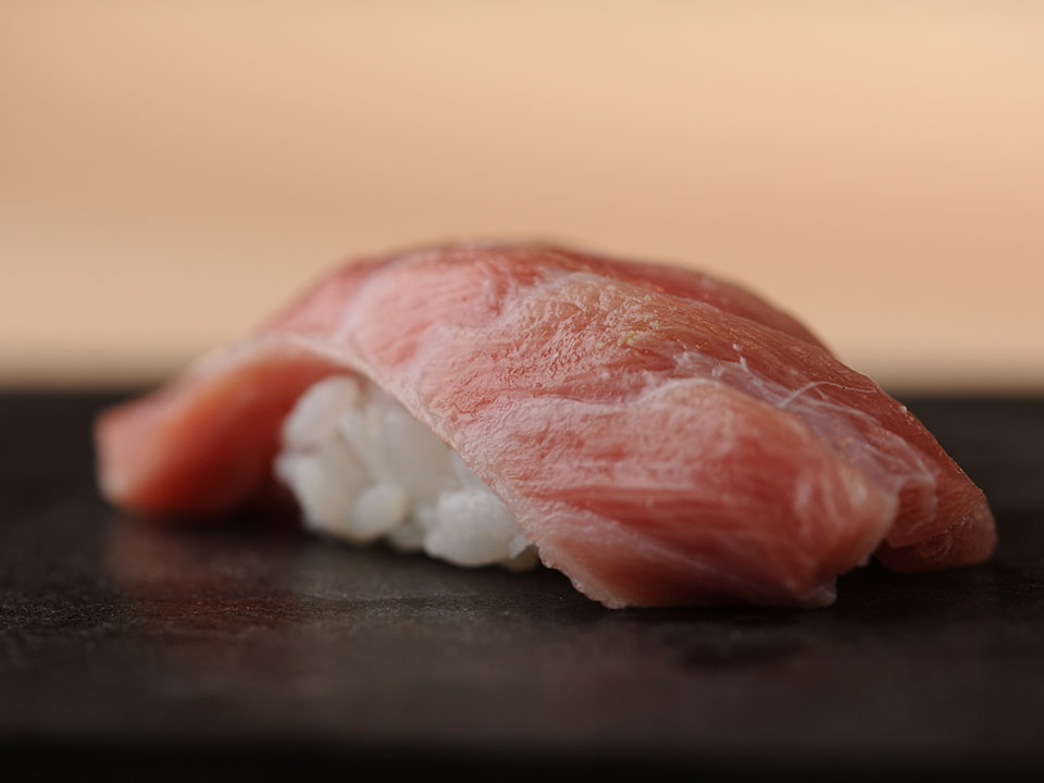 天然インドマグロのトロのにぎり